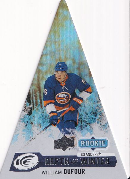 insert RC karta WILLIAM DUFOUR 23-24 UD Ice Depth of Winter Rookie číslo DW-42